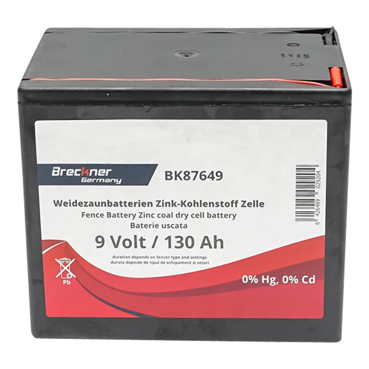 Baterie uscata (nereincarcabila) 9V 130Ah pentru gard electric Breckner Germany